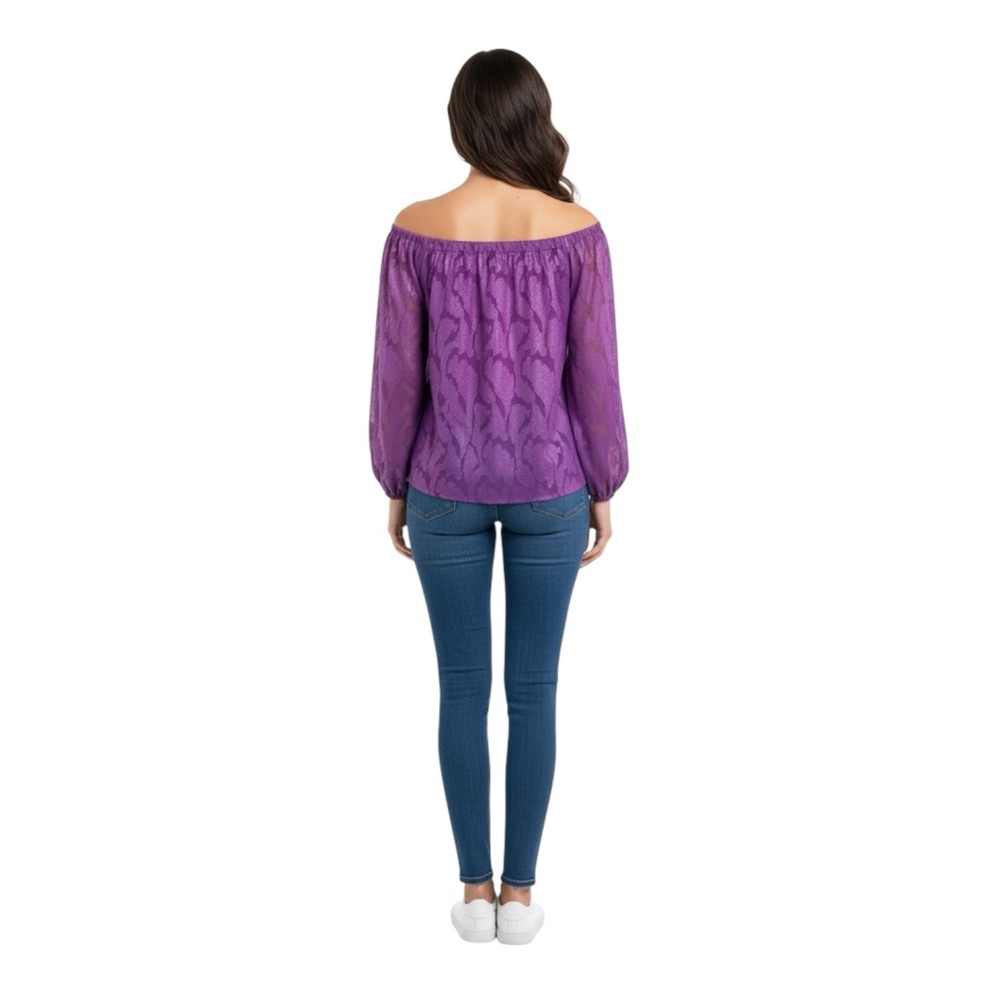 Stitch Fix: Mason & Belle. Chic Plum Blouse with Paisley print - Picture 4 of 11